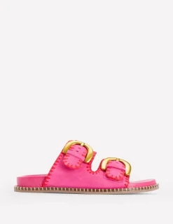 Flache Schuhe | Sandalen | Boden Alberta Sandalen mit Fußbett- Festivalrosa/Briefkastenrot