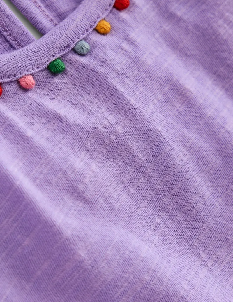 Oberteile & T-shirts | Boden Ali T-Shirt mit Puffärmeln und Bommelbesatz- Lavendellila