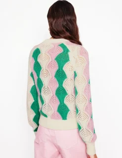 Pullover & Strickjacken | Boden Alice Flauschiger Raglanpullover-Warmes Naturweiß/Weiches Lavendelrosa WarmesNaturweiß/WeichesLavendelrosa