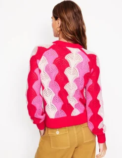 Pullover & Strickjacken | Boden Alice Flauschiger Raglanpullover-Mohnblumenrot/ Kreide/ Prickelndes Pink Mohnblumenrot/Kreide/PrickelndesPink