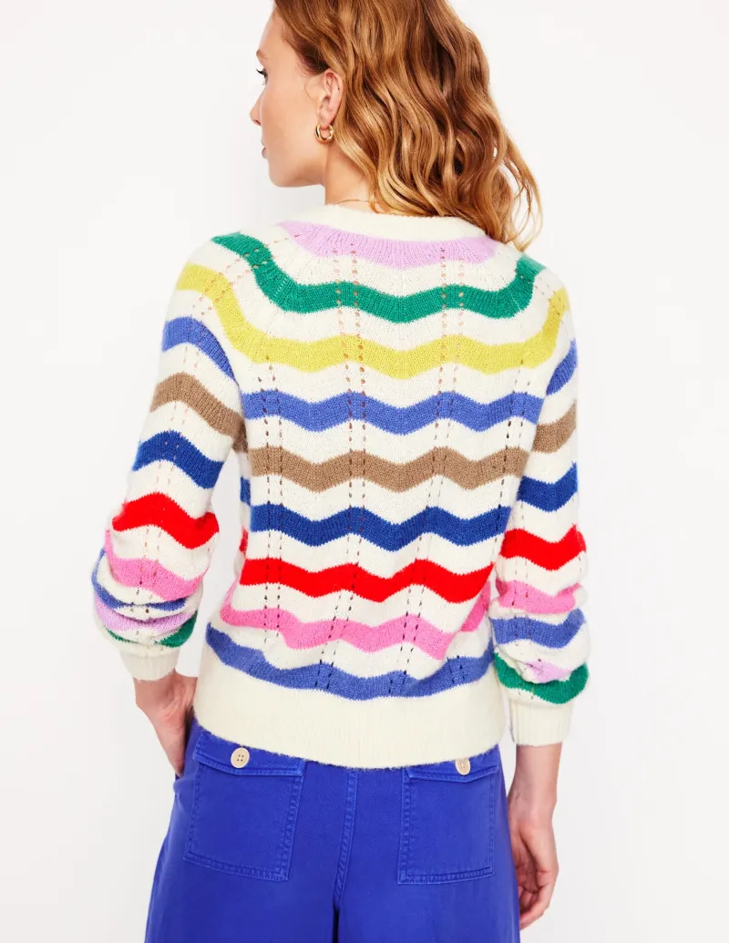Pullover & Strickjacken | Boden Alice Flauschiger Raglanpullover- Regenbogen