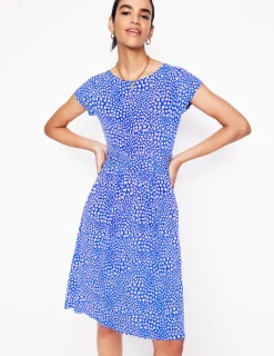 Kleider & Jumpsuits | Knielang | Boden Amelie Jerseykleid-Galerie-Blau, Paisley-Herz Galerie-Blau,Paisley-Herz
