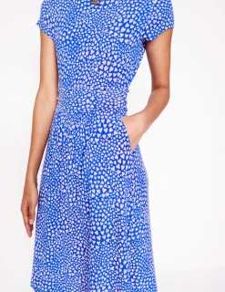 Kleider & Jumpsuits | Knielang | Boden Amelie Jerseykleid-Galerie-Blau, Paisley-Herz Galerie-Blau,Paisley-Herz