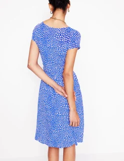 Kleider & Jumpsuits | Knielang | Boden Amelie Jerseykleid-Galerie-Blau, Paisley-Herz Galerie-Blau,Paisley-Herz