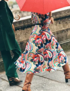 Kleider & Jumpsuits | Kleider In Petite | Boden Amy Midi-Hemdblusenkleid aus Baumwolle-Naturweiß, Botanik-Paisley Naturweiß,Botanik-Paisley