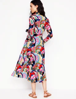 Kleider & Jumpsuits | Kleider In Petite | Boden Amy Midi-Hemdblusenkleid aus Baumwolle-Naturweiß, Botanik-Paisley Naturweiß,Botanik-Paisley