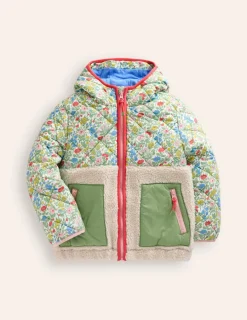 Mäntel & Jacken | Boden Annabelle Jacke mit Teddyfell-Mix-Bunt mit Blumenwiese BuntmitBlumenwiese