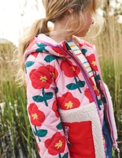 Mäntel & Jacken | Boden Annabelle Jacke mit Teddyfell-Mix-Vintage-Rosa Cutout Blume Vintage-RosaCutoutBlume