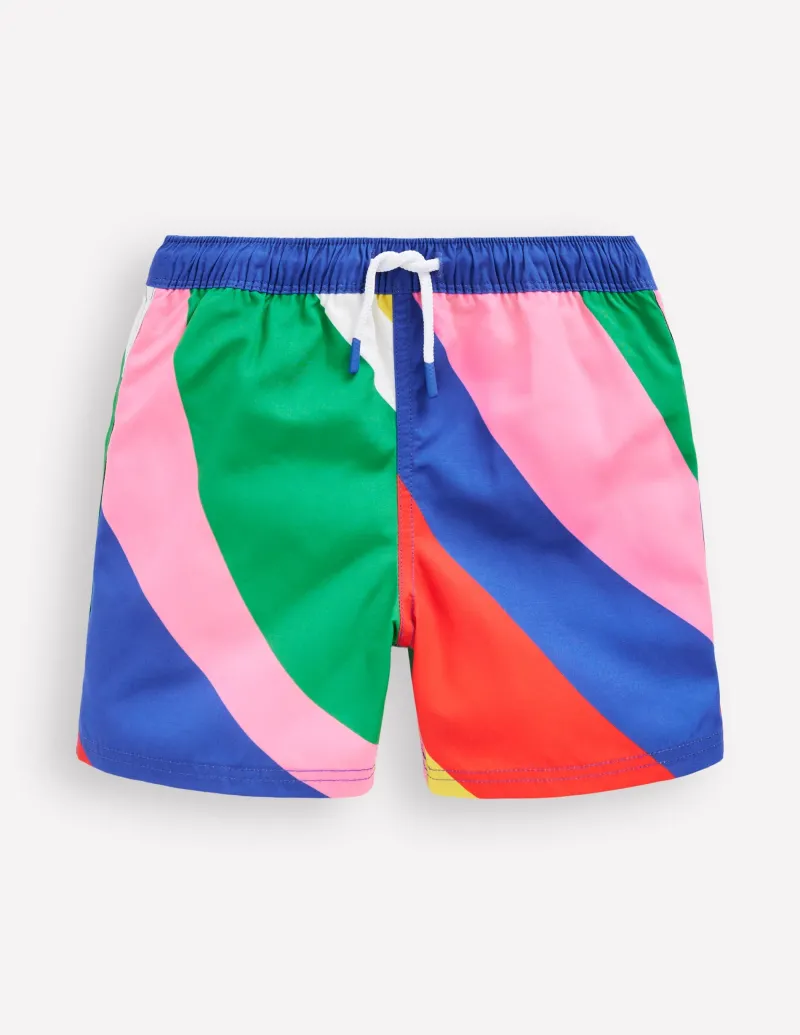 Bademode | Boden Badeshorts-Bunt Regenbogen Swirl-Motiv BuntRegenbogenSwirl-Motiv