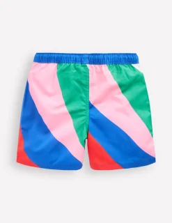 Bademode | Boden Badeshorts-Bunt Regenbogen Swirl-Motiv BuntRegenbogenSwirl-Motiv
