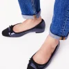 Flache Schuhe | Boden Ballerinas mit Zehenkappe-Marineblau Geborstenes Leder MarineblauGeborstenesLeder