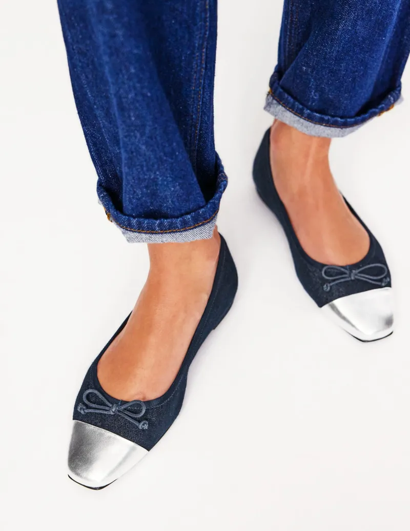 Flache Schuhe | Boden Ballerinas mit Zehenkappe-Heller Used Look HellerUsedLook