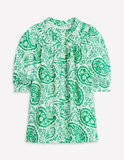 Oberteile | Boden Bea Leinen-Oberteil-Smaragdgrün, Wiesen-Paisley Smaragdgrün,Wiesen-Paisley