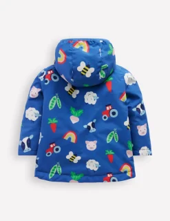 Jacken & Mäntel | Boden Bedruckte Regenjacke-Blau Regenbogen Farm BlauRegenbogenFarm