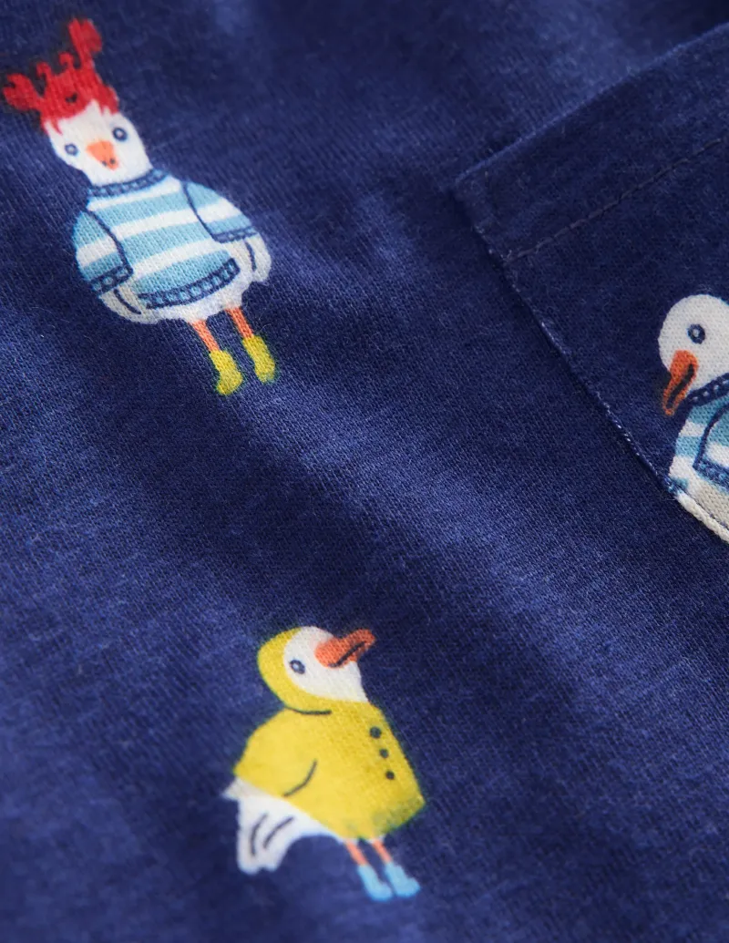 Strampler & Spielanzüge | Boden Bedrucktes Jungen-Set-Steuerbordblau Möwen SteuerbordblauMöwen