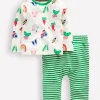 Strampler & Spielanzüge | Boden Bedrucktes Jungen-Set-Weiches Naturweiß Farm WeichesNaturweißFarm