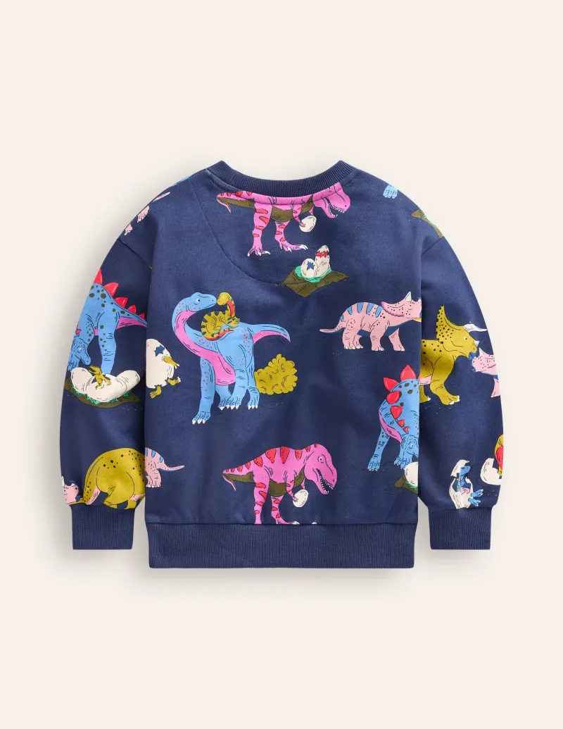 Sweatshirts & Fleeces | Oberteile & T-shirts | Boden Bedrucktes Sweatshirt-Bunt Dino-Familie BuntDino-Familie