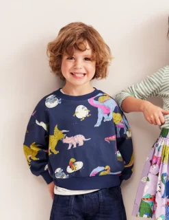 Sweatshirts & Fleeces | Oberteile & T-shirts | Boden Bedrucktes Sweatshirt-Bunt Dino-Familie BuntDino-Familie
