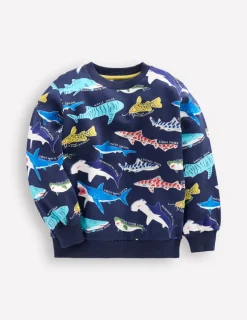 Sweatshirts & Fleeces | Oberteile & T-shirts | Boden Bedrucktes Sweatshirt-Schuluniform-Navy, Haie Schuluniform-Navy,Haie