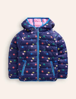 Mäntel & Jacken | Boden Bequem verstaubare, wattierte Jacke-Schuluniform-Marineblau Regenbogen Äpfel Schuluniform-MarineblauRegenbogenÄpfel