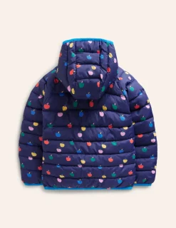 Mäntel & Jacken | Boden Bequem verstaubare, wattierte Jacke-Schuluniform-Marineblau Regenbogen Äpfel Schuluniform-MarineblauRegenbogenÄpfel