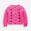 Pullover & Strickjacken | Boden Bestickte Pointelle-Strickjacke-Rosenblütenrosa Kirschen RosenblütenrosaKirschen
