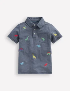 Oberteile & T-shirts | Boden Besticktes Flammgarn-Polohemd-Bunt, Dinosaurier Bunt,Dinosaurier