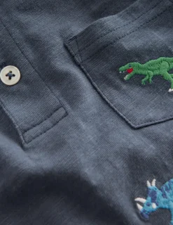 Oberteile & T-shirts | Boden Besticktes Flammgarn-Polohemd-Bunt, Dinosaurier Bunt,Dinosaurier