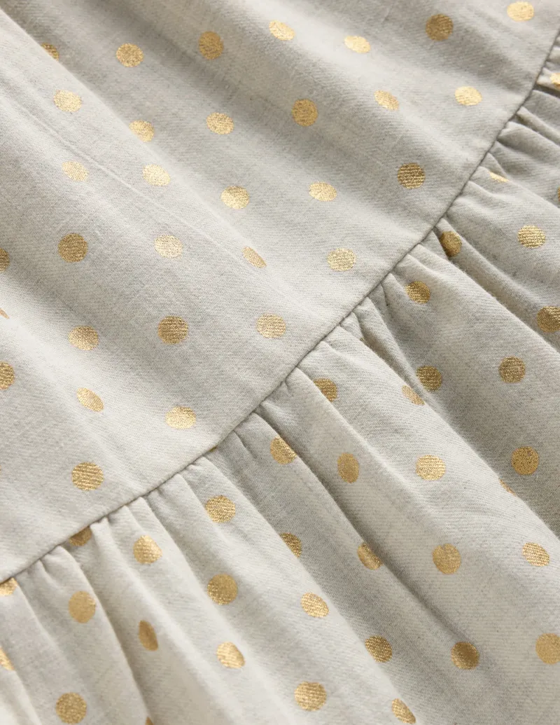Kleider | Boden Betsy Stufenkleid zum Herumwirbeln-Hafer/Gold Punkte Hafer/GoldPunkte