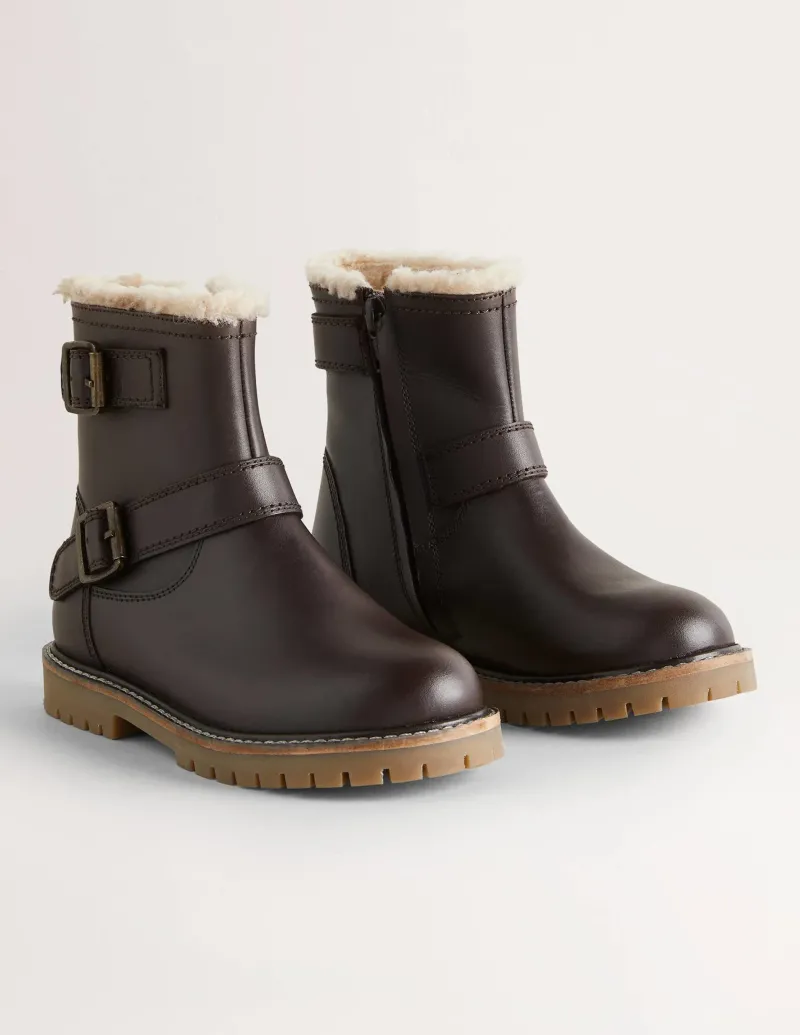 Schuhe, Turnschuhe & Sandalen | Boden Biker-Stiefel aus Leder- Schokobraun