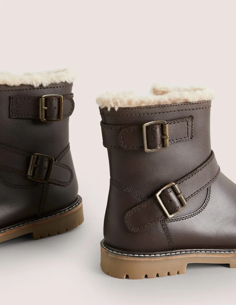 Schuhe, Turnschuhe & Sandalen | Boden Biker-Stiefel aus Leder- Schokobraun