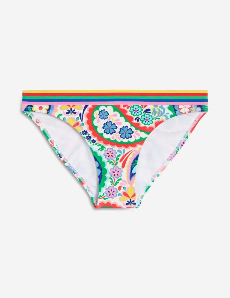 Bademode | Boden Bikinihose mit Streifen-Bunt, Wiesen-Paisley Bunt,Wiesen-Paisley