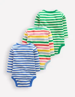 Oberteile & T-shirts | Boden Bodys für Jungen im 3er-Pack-Hellbeige/Bunt, Gestreift Hellbeige/Bunt,Gestreift