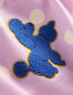 Kleider | Boden Bouclé-Sweatkleid mit Applikation-Gezuckertes Flieder Punkte Hunde GezuckertesFliederPunkteHunde