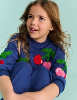 Hoodies & Kapuzenpullis | Oberteile & T-shirts | Boden Bouclé-Sweatshirt mit Grafik-Steuerbordblau Kirschen SteuerbordblauKirschen