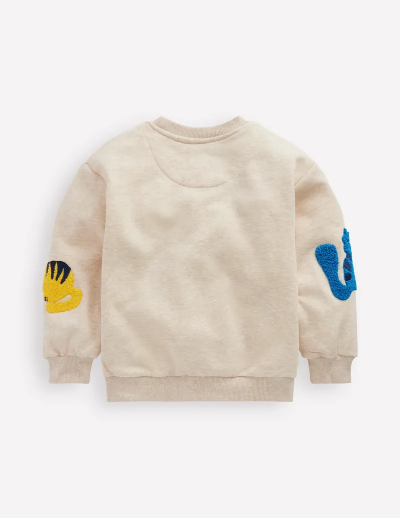 Hoodies & Kapuzenpullis | Oberteile & T-shirts | Boden Bouclé-Sweatshirt mit Grafik-Hafer Meliert Katzen HaferMeliertKatzen