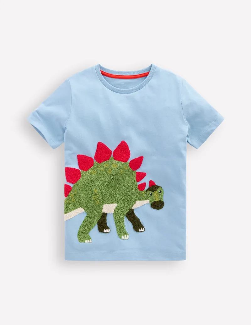 Oberteile & T-shirts | Boden Bouclé-T-Shirt-Gletscherblau Dino GletscherblauDino
