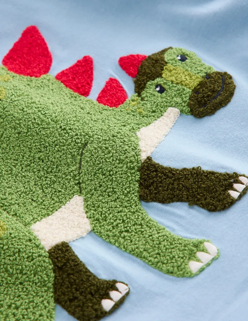 Oberteile & T-shirts | Boden Bouclé-T-Shirt-Gletscherblau Dino GletscherblauDino