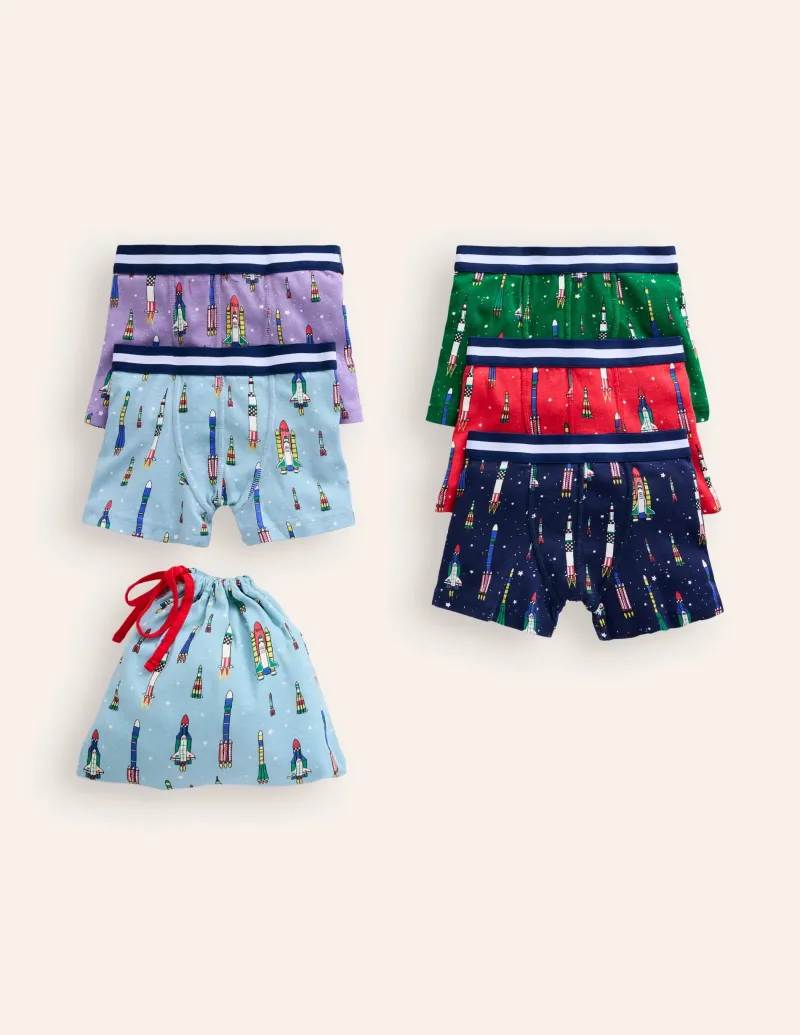 Socken & Unterwäsche | Boden Boxershorts im 5er-Pack-Bunt Raketen BuntRaketen