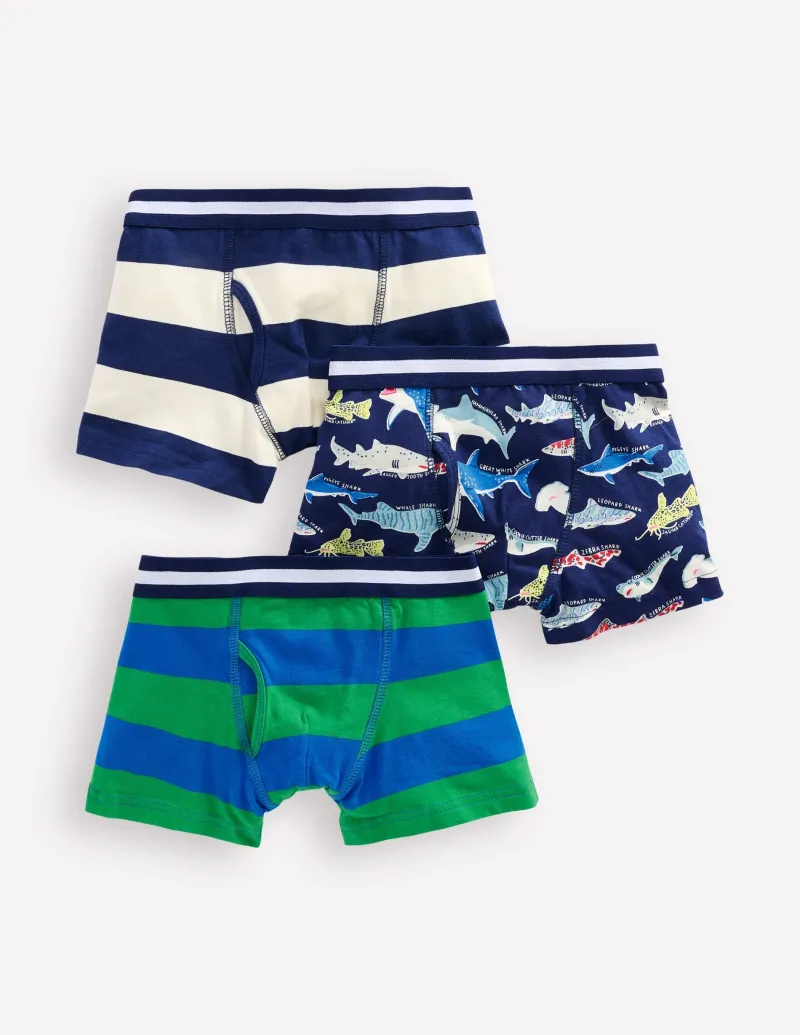 Socken & Unterwäsche | Boden Boxershorts im 3er-Pack-Hai Streifen HaiStreifen