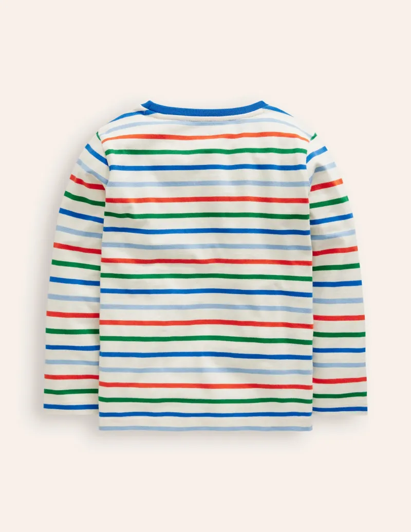 Oberteile & T-shirts | Boden Breton-T-Shirt für den Alltag-Griechisches Blau/Knallrot GriechischesBlau/Knallrot