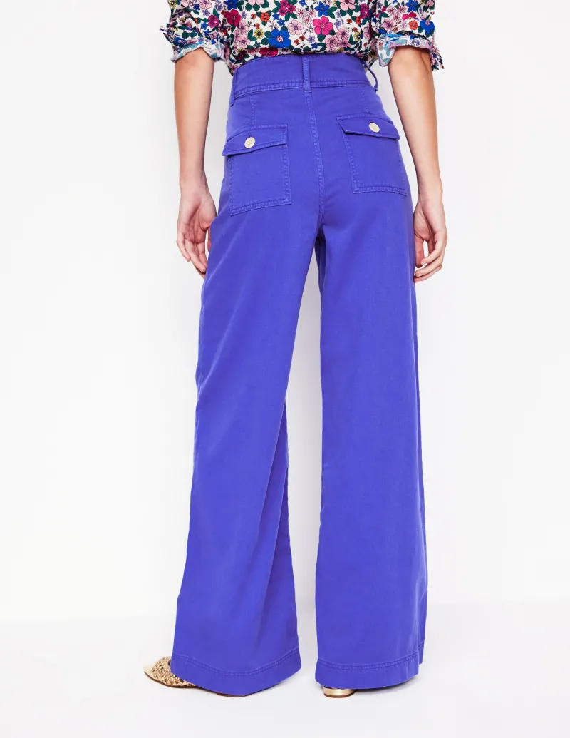 Hosen | Boden Brompton Hose mit weitem Bein-Leuchtendes Blau LeuchtendesBlau