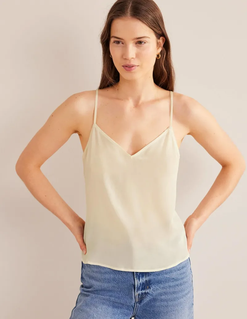 Oberteile | Boden Camisole-Oberteil aus Seide-Ivory and Navy Spot IvoryandNavySpot