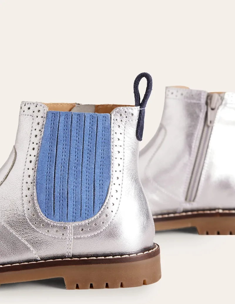 Schuhe, Turnschuhe & Sandalen | Boden Chelsea-Stiefel aus Leder- Silber