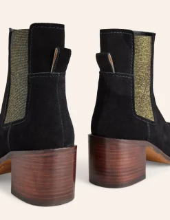 Stiefel | Absatzschuhe | Boden Chelsea-Stiefel mit Blockabsatz- Schwarz