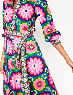 Kleider & Jumpsuits | Kleider In Petite | Boden Clara Hemdblusenkleid aus Baumwolle-Bunt, Geblümte Kachel Bunt,GeblümteKachel