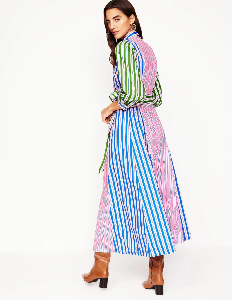 Kleider & Jumpsuits | Kleider In Petite | Boden Clara Hemdblusenkleid aus Baumwolle-Rosarot, Rot Streifen Rosarot,RotStreifen