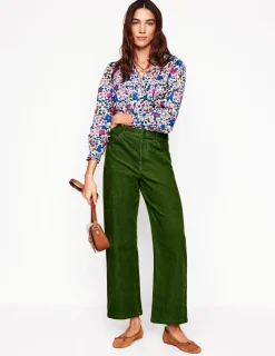 Jeans | Boden Cord-Jeans mit hohem Bund und geradem Bein- Promenadengrün