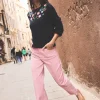 Jeans | Boden Cord-Jeans mit hohem Bund und geradem Bein- Vintage-Rosa