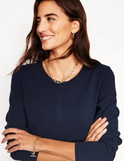 Kleider & Jumpsuits | Kleider In Petite | Boden Cornelia Ottoman-Kleid- Marineblau